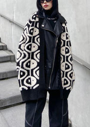 2021 new women's autumn winter leisure thickening knitted PU leather jacket - SooLinen