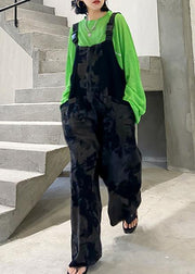 2021 popular overalls women's summer fashion large size loose straight tube Siamese pants - SooLinen