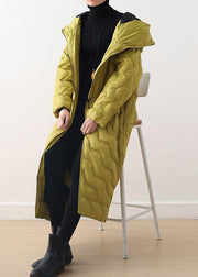 Free Shipping- yellow goose Down coat casual hooded women parka overcoat-Limited Stock - SooLinen
