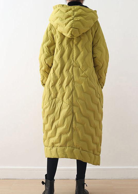 Free Shipping- yellow goose Down coat casual hooded women parka overcoat-Limited Stock - SooLinen
