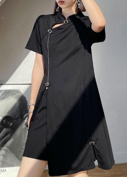 2021 New Summer black Dress + hot pants two piece set - SooLinen
