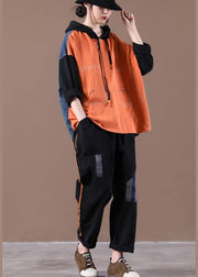 2021 New Women's Loose Large Orange Suit - SooLinen