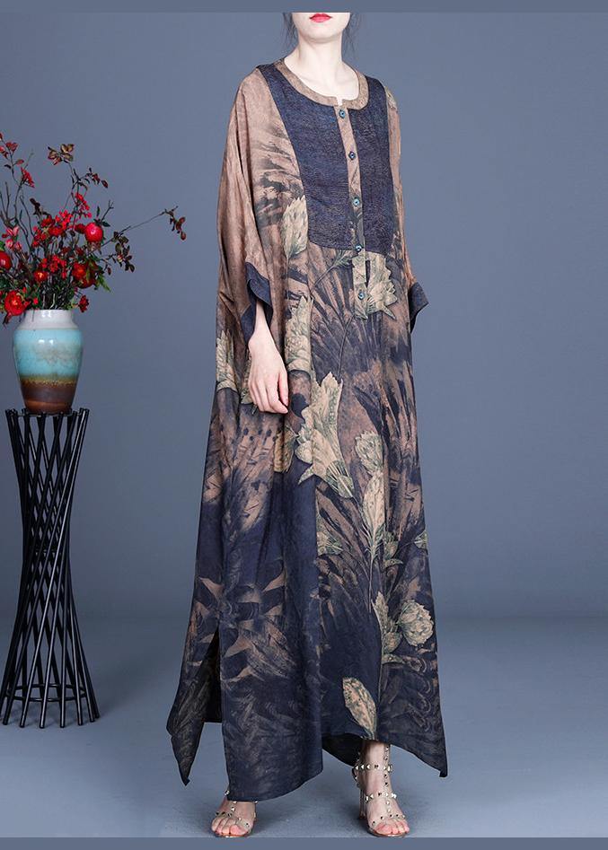 2021 Spring Large Patchwork Print Dress - SooLinen