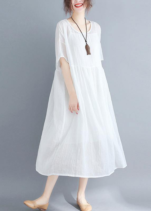 2021 Summer White Two-piece White Dress - SooLinen