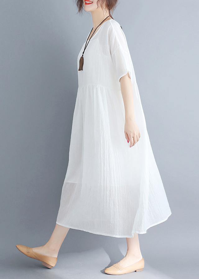 2021 Summer White Two-piece White Dress - SooLinen