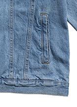 Natural Denim Plus Size Box Coat Hooded Asymmetric Outwear - SooLinen
