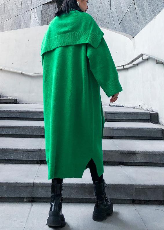 Aesthetic two pieces o neck Sweater outfits Quotes green Hipster sweater dresses - SooLinen