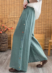 Aqua High Waist Solid Linen Long Pants
