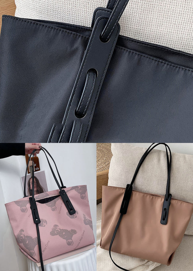Art Black Solid Lässige Handtasche aus Nylon