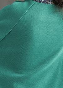 Art Black Top Stand Collar Patchwork Daily Spring Shirt - SooLinen