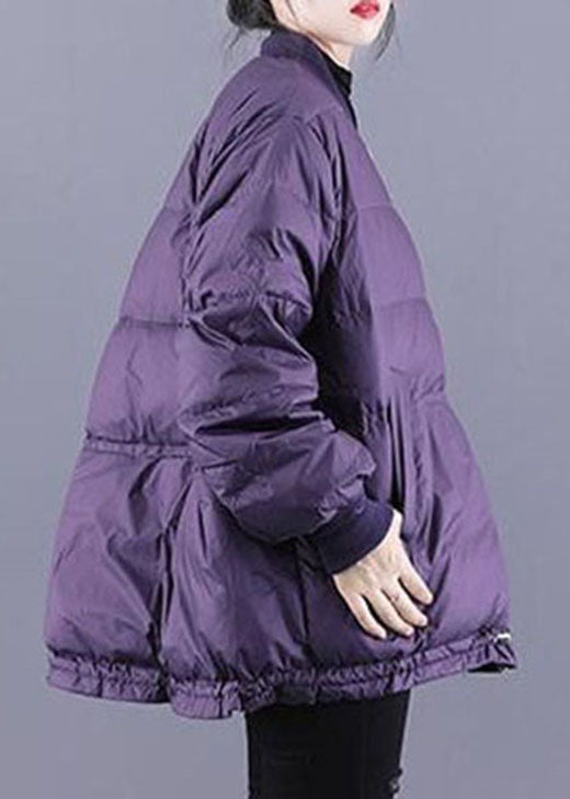 Art Purple Reißverschluss Kordelzug Feine Baumwolle gefüllte dicke Winterjacken