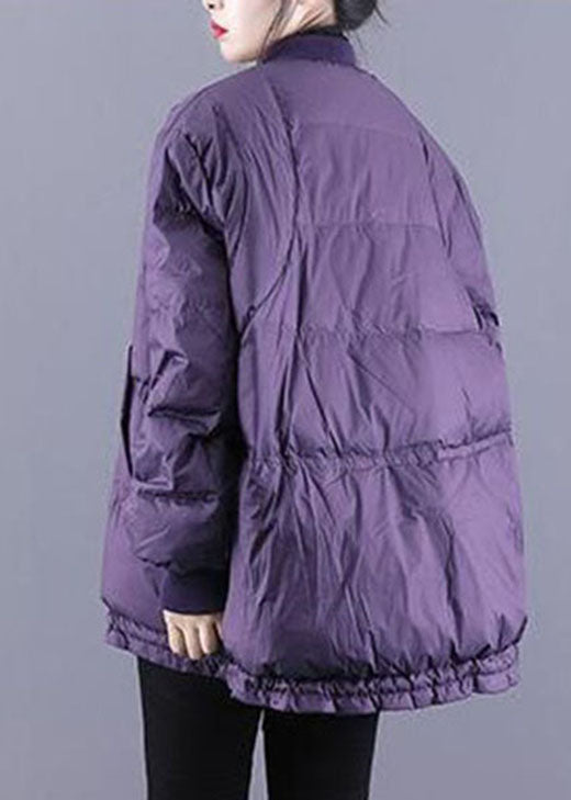Art Purple Reißverschluss Kordelzug Feine Baumwolle gefüllte dicke Winterjacken