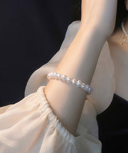 Art White Copper Overgild Pearl Chain Bracelet