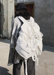 Art White Solid Canvas-Rucksack mit großer Kapazität