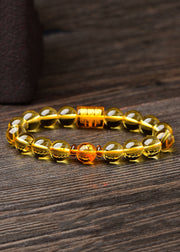 Art Yellow Crystal Buddha Beads Bracelet