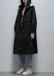 Art black Fashion clothes For Women coats hooded zippered coats - SooLinen