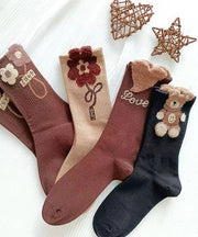 Autumn And Winter Fashion Versatile High Beauty Popular Mid Cap Plush Socks