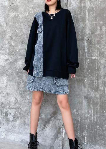 Autumn suit new female plus size fashion sweater + denim skirt two-piece - SooLinen