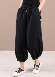 Schöne schwarze lässige Taschenlaternen-Herbst-Hosen-Hose