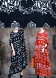 Beautiful Black Knit Print Fall Long sleeve Dress