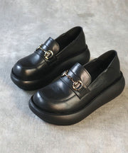 Beautiful Black Loafers For Women Platform Loafers