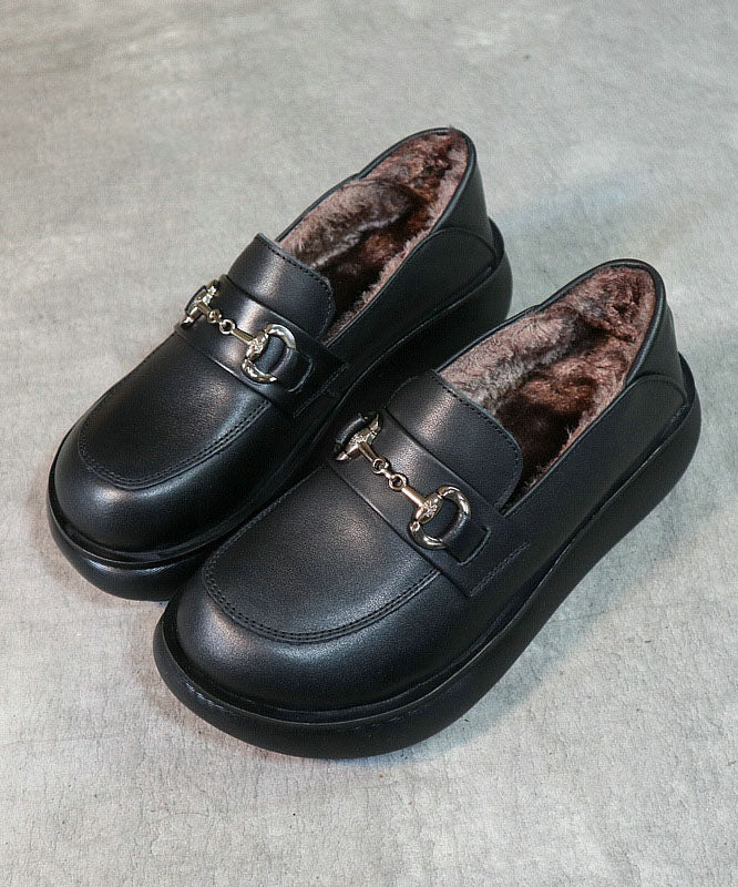 Beautiful Black Loafers For Women Platform Loafers