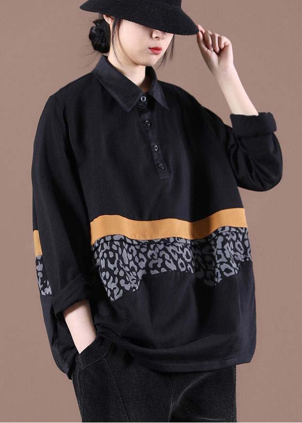 Beautiful Black Patchwork Sweatshirts Tracksuits - SooLinen