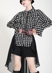 Beautiful Black Print flare sleeve Chiffon Jacket Summer - SooLinen