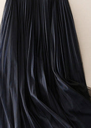 Beautiful Black Zip Up Patchwork Tulle Skirt Spring