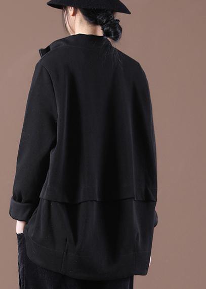 Beautiful Black Zip Up Trench Short Coat - SooLinen
