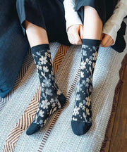 Beautiful Comfortable Warm Jacquard Cotton Mid Calf Socks