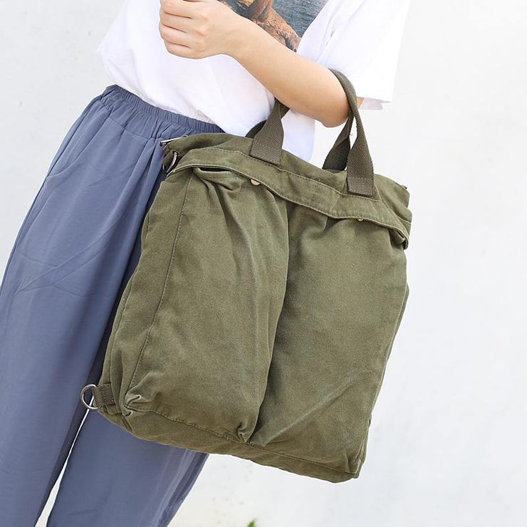 Beautiful For Women Casual green Canvas Square Backpack - SooLinen