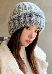 Beautiful Grey Knitted Cotton Warm Bonnie Hat