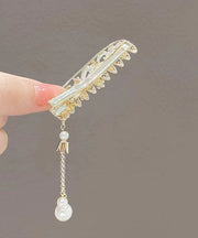 Beautiful Lute Alloy Floral Auspicious Clouds Pearl Tassel Hairpin