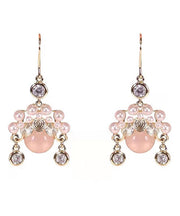Beautiful Pink Pearl Opal Drop Earrings