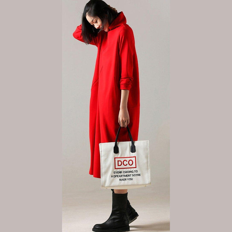 Beautiful cotton dress 2019 high neck Inspiration red long Dress front open