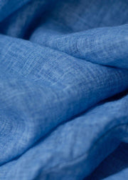 Beautiful hooded cotton summer linen tops women blouses Christmas Gifts blue tops - SooLinen