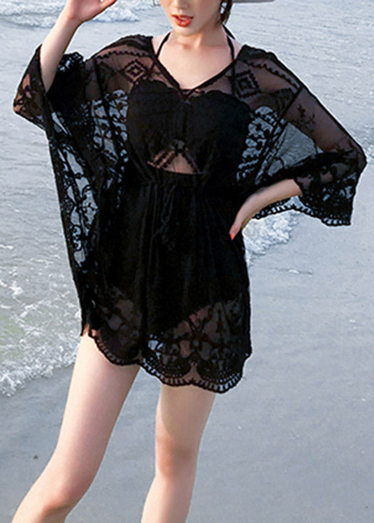 Black Butterfly Holiday Bikini Cover Ups Summer