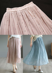 Blue Chiffon Pleated Skirts Oversized Exra Large Hem Summer