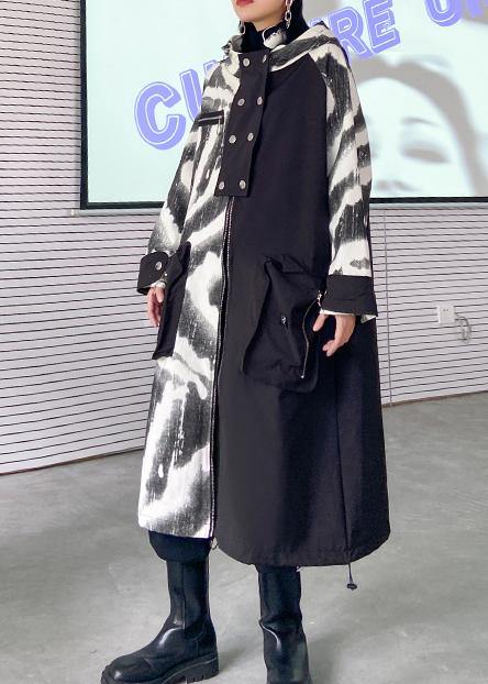 Bohemian  Plus Size tunic coat Wardrobes hooded zippered fall coats - SooLinen
