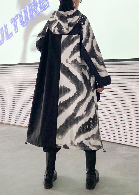 Bohemian  Plus Size tunic coat Wardrobes hooded zippered fall coats - SooLinen