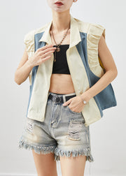 Bohemian Colorblock Oversized Patchwork Cotton Loose Vests Fall