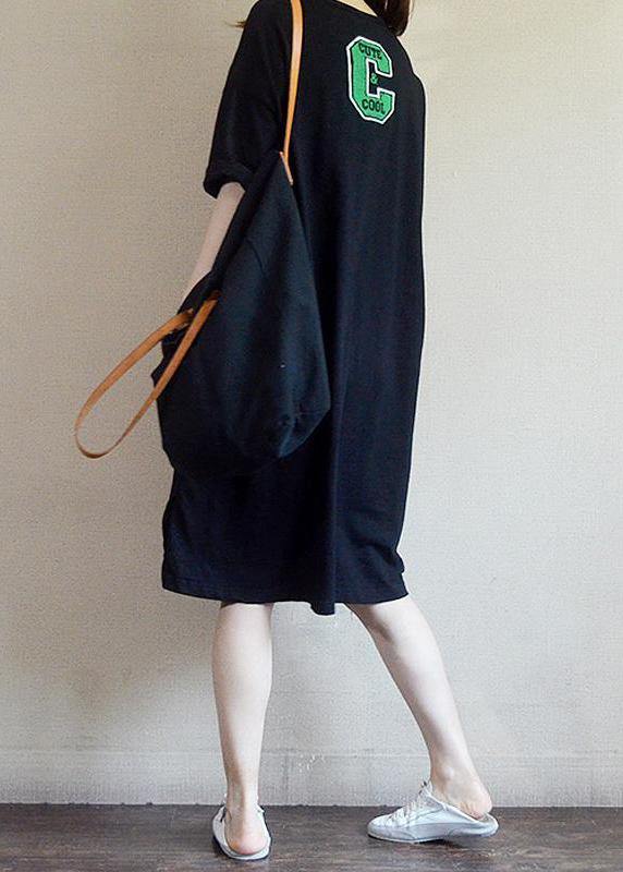 Bohemian Cotton clothes For Women Women Soft Comfortable Printed Split Loose Dress - SooLinen
