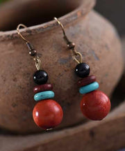 Bohemian Ethnic Style Wood Beads Vintage Drop Earrings