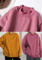 Bohemian Pink Taschen Warme Fleece-Sweatshirts Trainingsanzüge Winter
