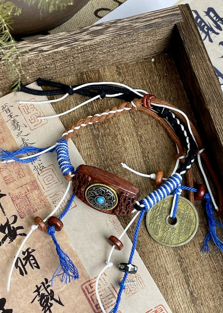 Bohemian Rosewood Rotary Woven Bracelet