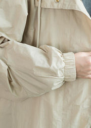 Bohemian hooded zippered Fashion casual coats nude tunic women coats fall - SooLinen
