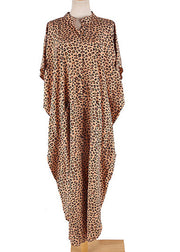 Boho Leopard V Neck Print Long Holiday Dress Summer