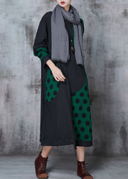 Boutique Black Asymmetrical Patchwork Cotton Maxi Dress Spring