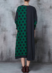 Boutique Black Asymmetrical Patchwork Cotton Maxi Dress Spring
